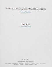Front cover of Money, banking, and financial markets by Meir G. Kohn