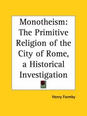 Cover of Monotheism by Henry Formby