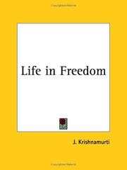 Front cover of Life in freedom by Jiddu Krishnamurti