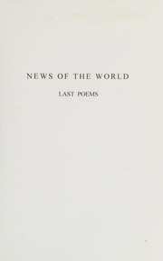 Front cover of News of the world by Maurice Lindsay