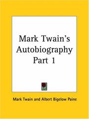 Cover of Mark Twain's Autobiography, Part 1 by Mark Twain