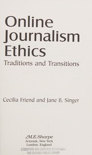 Front cover of Online journalism ethics by Cecilia Friend