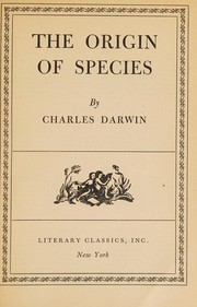 Front cover of Origin of Species Charles Darwin by Charles Darwin