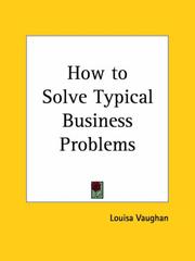 Front cover of How to solve typical business problems by William R. Basset