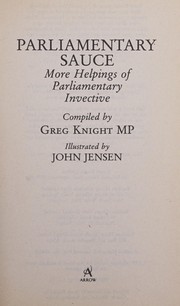 Front cover of Parliamentary sauce by Greg Knight