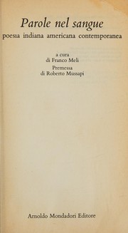 Cover of Parole nel sangue by Unknown