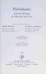 Front cover of Pashukanis by Evgeniĭ Bronislavovich Pashukanis