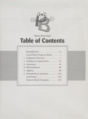 Cover of Pattern block book by Sandra Pryor Clarkson