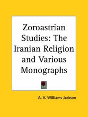 Front cover of Zorostrian Studies by Abraham Valentine Williams Jackson