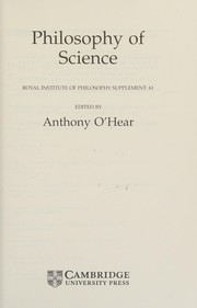Front cover of Philosophy of Science by Anthony O'Hear