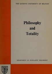 Front cover of Philosophy and totality by J. J. McEvoy