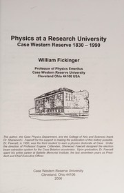 Cover of Physics at a research university by William Fickinger