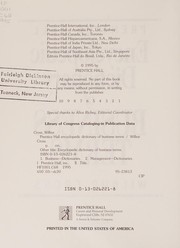Cover of Prentice Hall encyclopedic dictionary of business terms by Wilbur Cross