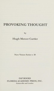 Cover of Provoking thought by Hugh Mercer Curtler
