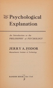 Front cover of Psychological explanation by Jerry A. Fodor