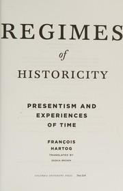 Front cover of Regimes of historicity by François Hartog