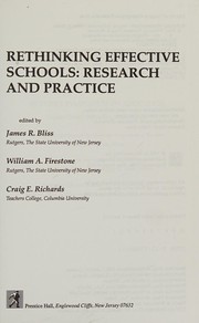 Cover of Rethinking effective schools by William A. Firestone
