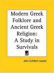 Front cover of Modern Greek Folklore and Ancient Greek Religion by John Cuthbert Lawson