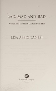 Cover of Sad, mad and bad by Lisa Appignanesi