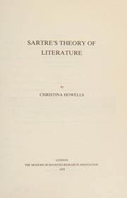 Front cover of Sartre's theory of literature by Christina Howells