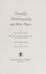 Front cover of Scientific autobiography by Max Planck