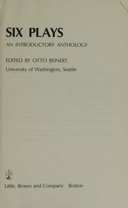 Cover of Six plays by Otto Reinert