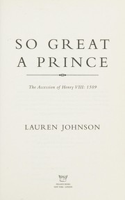 Cover of So great a prince by Lauren Johnson