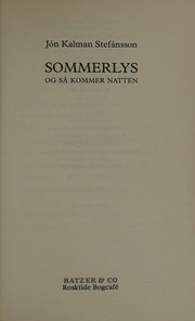 Cover of Summer Light, and Then Comes the Night by Jon Kalman Stefansson