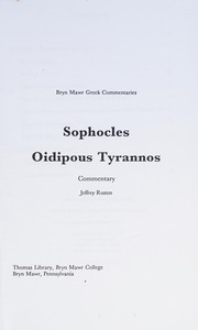 Front cover of Sophocles Oidipous Tyrannos (Text and Commentary) by Jeffrey Rusten