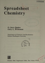 Cover of Spreadsheet chemistry by O. J. Parker
