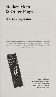 Front cover of Stalker mom & other plays by Diana R. Jenkins