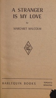 Cover of A Stranger is My Love by Margaret Malcolm