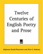 Front cover of Twelve Centuries Of English Poetry And Prose by Unknown