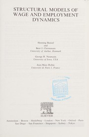Front cover of Structural models of wage and employment dynamics by H. Bunzel