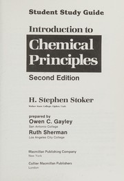 Cover of Student study guide, Introduction to chemical principles by Owen C Gayley