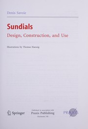 Cover of Sundials by Denis Savoie