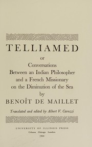 Cover of Telliamed by Benoît de Maillet
