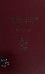Cover of Theodore Dreiser by Burton Rascoe