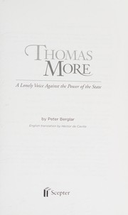 Cover of Stunde des Thomas Morus by Peter Berglar