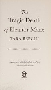 Front cover of Tragic Death of Eleanor Marx by Tara Bergin