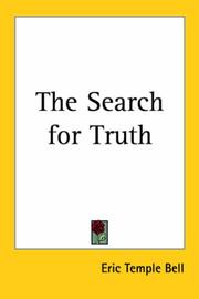 Cover of The search for truth by Eric Temple Bell