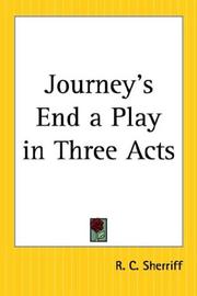 Front cover of Journey's end, a play in three acts by R. C. Sherriff