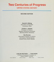 Front cover of Two Centuries of Progress United States History by Harold H. Eibling