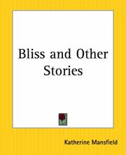 Cover of Bliss, and other stories by Katherine Mansfield