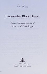 Front cover of Uncovering Black Heroes by David Boers