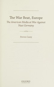 Cover of The war beat, Europe by Steven Casey