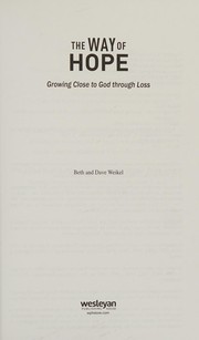 Front cover of The way of hope by Beth Weikel