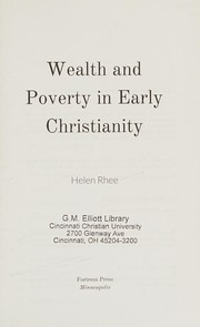 Cover of Wealth and Poverty Early Christianity by Helen Rhee