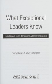 Cover of What Exceptional Leaders Know by Tracy Spears