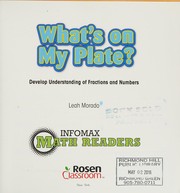 Front cover of What's on My Plate? by Leah Morado